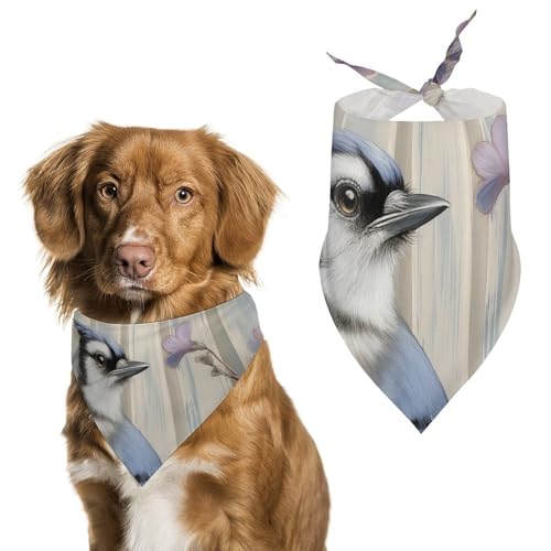Hund Bandanas Vogel Und Lilafarbene Blumen Hundeschal Latztuch Für Haustiere Large: 70 * 30 cm Hund Bandanas Vogel Und Lilafarbene Blumen Hundeschal Latztuch Für Haustiere Large: 70 * 30 cm von Tilivyx