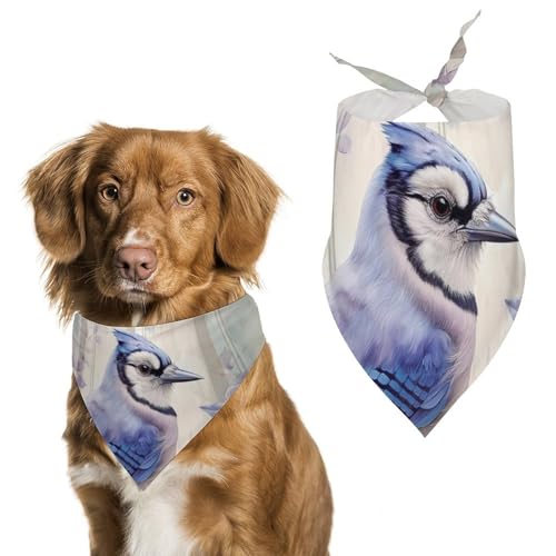 Hund Bandanas Vogel Und Lilafarbene Blumen Hundeschal Latztuch Für Haustiere Large: 70 * 30 cm Hund Bandanas Vogel Und Lilafarbene Blumen Hundeschal Latztuch Für Haustiere Large: 70 * 30 cm von Tilivyx