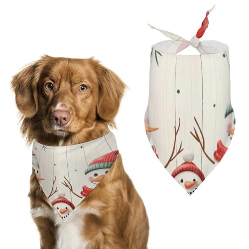 Hund Bandanas Weihnachten Niedlicher Schneemann Und Vogel Hundeschal Latztuch Für Haustiere Large: 70 * 30 cm Hund Bandanas Weihnachten Niedlicher Schneemann Und Vogel Hundeschal Latztuch Für Haustiere Large: 70 * 30 cm von Tilivyx