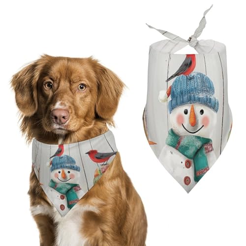 Hund Bandanas Weihnachten Niedlicher Schneemann Und Vogel Hundeschal Latztuch Für Haustiere Large: 70 * 30 cm Hund Bandanas Weihnachten Niedlicher Schneemann Und Vogel Hundeschal Latztuch Für Haustiere Large: 70 * 30 cm von Tilivyx