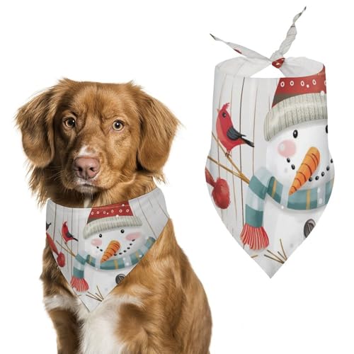 Hund Bandanas Weihnachten Niedlicher Schneemann Und Vogel Hundeschal Latztuch Für Haustiere Large: 70 * 30 cm Hund Bandanas Weihnachten Niedlicher Schneemann Und Vogel Hundeschal Latztuch Für Haustiere Large: 70 * 30 cm von Tilivyx