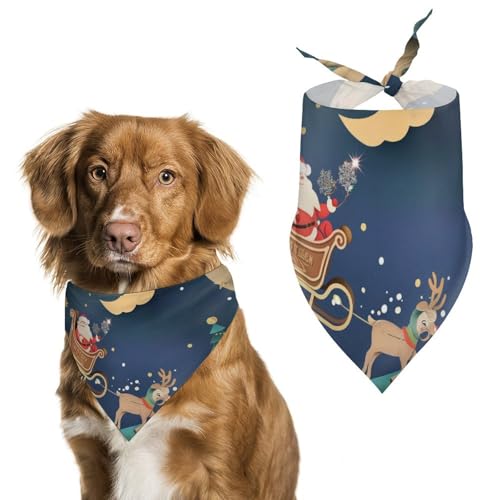 Hund Bandanas Weihnachts-Landschaft Hundeschal Latztuch Für Haustiere Large: 70 * 30 cm Hund Bandanas Weihnachts-Landschaft Hundeschal Latztuch Für Haustiere Large: 70 * 30 cm von Tilivyx