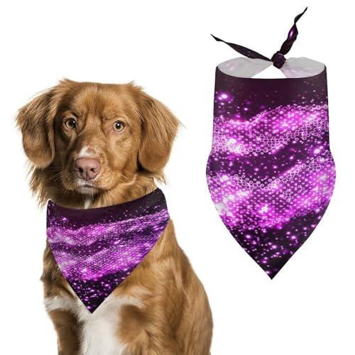 Hundehalstuch, leuchtende violette Lippen, Größe L: 70 x 30 cm von Tilivyx