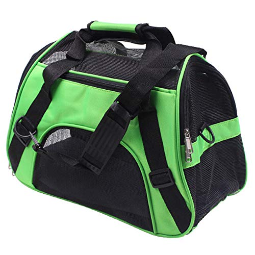 Timagebreze tragbare Reisetasche für Hunde, Rucksack, Handtasche, kleine Hunde, Schulterriemen, für Welpen, Kätzchen, Chihuahua, Tiere, Grün von Timagebreze