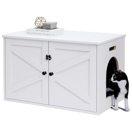 Timberer Katzentoilette Gehege Katzentoilette Möbel Versteckt mit Abnehmbarer Trennwand Holz Katze Waschraum Möbel Indoor Katzenhaus Weiß Timberer Katzentoilette Gehege Katzentoilette Möbel Versteckt mit Abnehmbarer Trennwand Holz Katze Waschraum Möbel Indoor Katzenhaus Weiß von Timberer