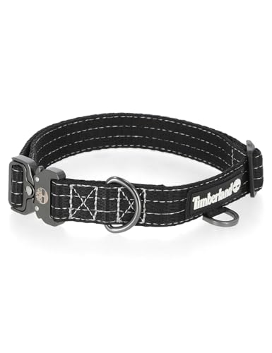 Timberland Verstellbares Hundehalsband, taktisches, strapazierfähiges Hundehalsband, reflektierende Vierfachnähte für Sichtbarkeit, Schnellverschluss-Metallschnalle, kleine, mittelgroße und große Timberland Verstellbares Hundehalsband, taktisches, strapazierfähiges Hundehalsband, reflektierende Vierfachnähte für Sichtbarkeit, Schnellverschluss-Metallschnalle, kleine, mittelgroße und große von Timberland