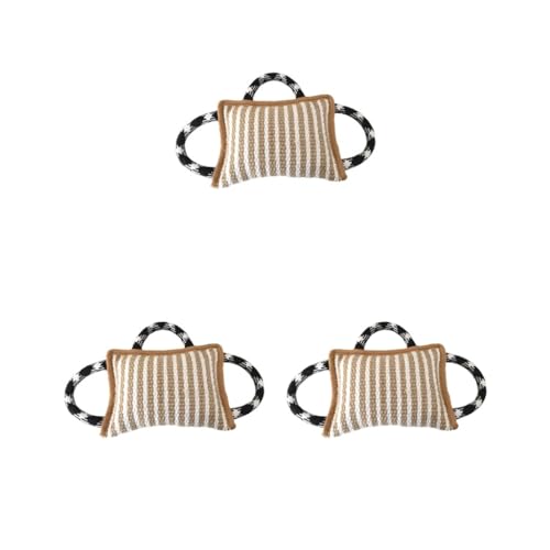 Timcryxient Hunde-Bisskissen, robust, mit 3 Griffen, Tauziehen, Braun, 3 Stück Timcryxient Hunde-Bisskissen, robust, mit 3 Griffen, Tauziehen, Braun, 3 Stück von Timcryxient
