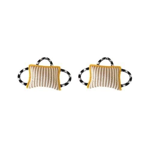 Timcryxient Hunde-Bisskissen, robust, mit 3 Griffen, Tauziehen, Gelb, 2 Stück Timcryxient Hunde-Bisskissen, robust, mit 3 Griffen, Tauziehen, Gelb, 2 Stück von Timcryxient