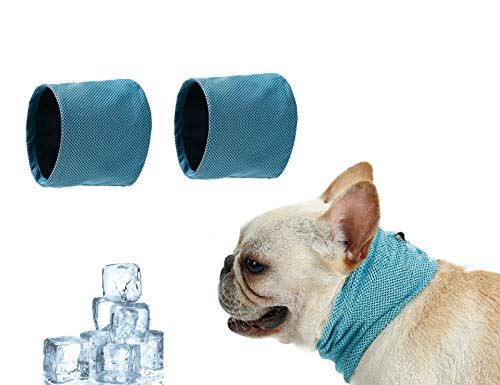 Tineer Pet Cooling Bandana Hund Katze Schal atmungsaktiv Bulldog Summer Ice Instant Cooling Handtuch Wickelkragen Halsband für Welpen Kätzchen (L (55 * 16cm)) von Tineer