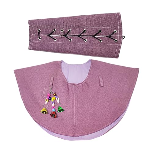 TingHaoO Bequemes Papageien-Schutz-Set mit Schulterumhang und Armschutz für Vogeltraining, den täglichen Gebrauch, schützender Windelschal von TingHaoO