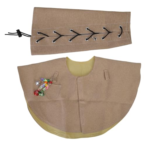 TingHaoO Bequemes Papageien-Schutz-Set mit Schulterumhang und Armschutz für Vogeltraining, den täglichen Gebrauch, schützender Windelschal von TingHaoO