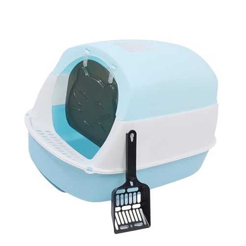 TingHaoO Geschlossenes Katzentoilettenbecken, großes Fassungsvermögen, einfach zu bedienen, für kleine Katzen, große Pfannen, Toilette TingHaoO Geschlossenes Katzentoilettenbecken, großes Fassungsvermögen, einfach zu bedienen, für kleine Katzen, große Pfannen, Toilette von TingHaoO