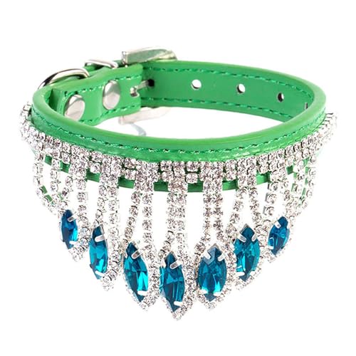 TingHaoO Halsband mit Fransen und Strasssteinen für Party, elegantes Hundehalsband, Katzen-Halskette, kleines Halsband, modischer Haustierschmuck TingHaoO Halsband mit Fransen und Strasssteinen für Party, elegantes Hundehalsband, Katzen-Halskette, kleines Halsband, modischer Haustierschmuck von TingHaoO