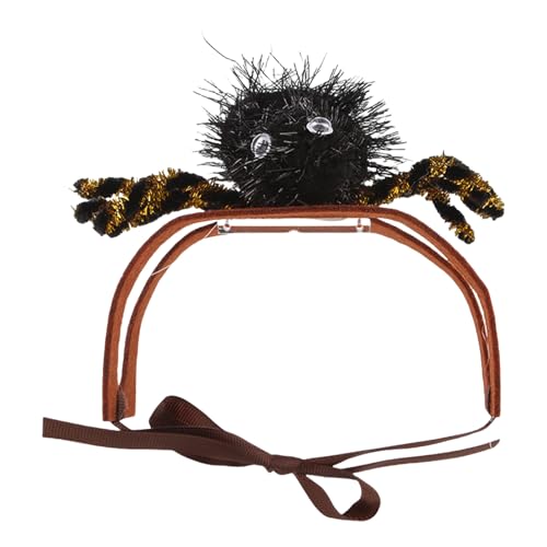 TingHaoO Spinnen-Stirnbänder für Hunde, lustiges Cosplay-Kostüm, Haarreifen, lustig, verstellbarer Gürtel, Kopfbedeckung für verschiedene Größen von TingHaoO
