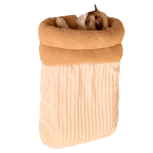 TingHaoO Warmer Fleece-Schlafsack für Katzen, groß, Haustier-Schlafbett für Innenwärme, bequemer Katzen-Ruhesack mit dicken Einsätzen TingHaoO Warmer Fleece-Schlafsack für Katzen, groß, Haustier-Schlafbett für Innenwärme, bequemer Katzen-Ruhesack mit dicken Einsätzen von TingHaoO
