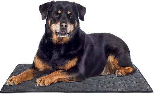 Tingyanyan Robustes, kaufestes Hundebett, robuste und langlebige Kistenunterlage, waschbar, übergroßes Haustierbett, Schwarz, 71,1 x 104,1 cm von Tingyanyan