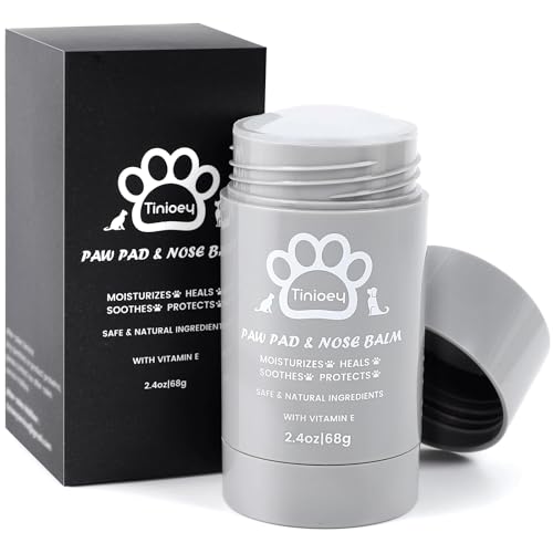 Tinioey Pfotenbalsam Hund (68g Stick) - heilt, repariert und regeneriert trockene, rissige & beschädigte Pfoten, Pfotenpflege Pfotenschutz Hund, Hundepfoten Balsam, Hundezubehör, Hunde Geschenke von Tinioey