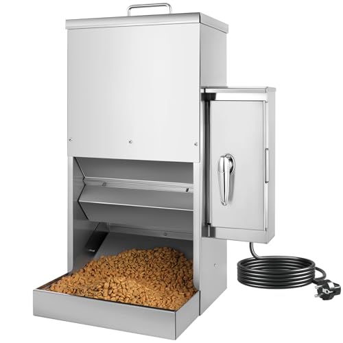 16L Großer Automatischer Hundefutterspender mit Timer, Edelstahl-Futterautomat mit Programmierbarem Fütterungsplan für Große Hunde oder Katzen von TinorPhrix
