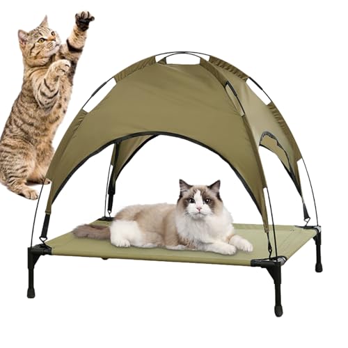 Erhöhtes Hundebett | Zusammenklappbare Campingliege Für Haustiere | Ruheliege Mit Abnehmbarem Sonnendach Für Schlafen Camping Terrasse Erhöhtes Hundebett | Zusammenklappbare Campingliege Für Haustiere | Ruheliege Mit Abnehmbarem Sonnendach Für Schlafen Camping Terrasse von Tioheam