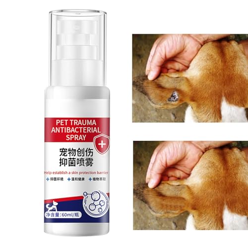 Hundewelpen Wundpflege | 60ml Wundheilung Sprühflasche,Natürlicher Beruhigender Hautschutz Reizarme Rezeptur Schnellwirkendes Pflegespray Für Junghunde Hundewelpen Wundpflege | 60ml Wundheilung Sprühflasche,Natürlicher Beruhigender Hautschutz Reizarme Rezeptur Schnellwirkendes Pflegespray Für Junghunde von Tioheam