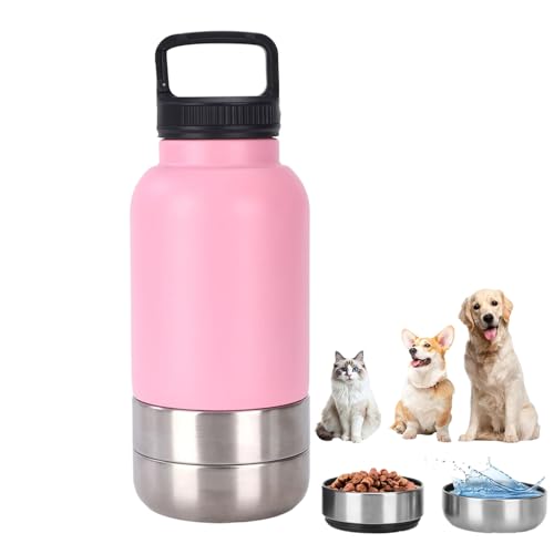 Reise Hundetrinkflasche | Edelstahl Flasche Für Welpen - Auslaufsicherer 1,52 Liter Hundenapf Mit Abnehmbarem Napf Für Camping Reise Wohnung Reise Hundetrinkflasche | Edelstahl Flasche Für Welpen - Auslaufsicherer 1,52 Liter Hundenapf Mit Abnehmbarem Napf Für Camping Reise Wohnung von Tioheam