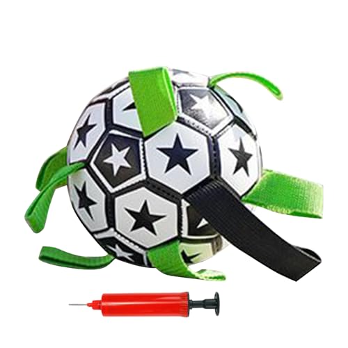 Tioheam Hundefußball Mit Tragegriffen - Robuster Hundeball Mit Luftpumpe - Interaktives Kauspielzeug Fußball Für Wasser Outdoor Garten Tioheam Hundefußball Mit Tragegriffen - Robuster Hundeball Mit Luftpumpe - Interaktives Kauspielzeug Fußball Für Wasser Outdoor Garten von Tioheam