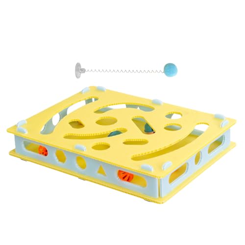 Tioheam Katzen Puzzle Spielzeug | Stimulierendes Katzen Spielzeug Mit -Puzzle Für Kätzchen,Labyrinth-Spielbox Mit Glockenballs & Buddelöffnungen Als Katzenspielzeug Zur Beschäftigung Tioheam Katzen Puzzle Spielzeug | Stimulierendes Katzen Spielzeug Mit -Puzzle Für Kätzchen,Labyrinth-Spielbox Mit Glockenballs & Buddelöffnungen Als Katzenspielzeug Zur Beschäftigung von Tioheam