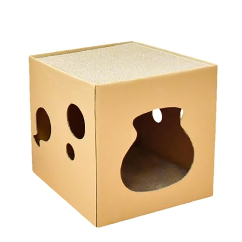 Tioheam Katzenhäuser mit Kratzunterlage, Katzenkratzbretthaus | Katzenspielhaus aus Wellpappe | Nistkasten, Kratzbett, Haustierversteck für Hauskatzen, Kleintiere Tioheam Katzenhäuser mit Kratzunterlage, Katzenkratzbretthaus | Katzenspielhaus aus Wellpappe | Nistkasten, Kratzbett, Haustierversteck für Hauskatzen, Kleintiere von Tioheam