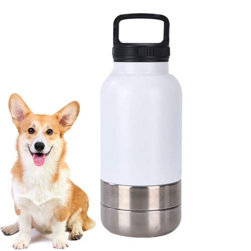 Tragbare Hundetrinkflasche | Edelstahl Flasche Für Welpen,Auslaufsicher Trinkbecher mit Abnehmbarem Napf 1520ml für Unterwegs Wandern Camping Wohnung Tragbare Hundetrinkflasche | Edelstahl Flasche Für Welpen,Auslaufsicher Trinkbecher mit Abnehmbarem Napf 1520ml für Unterwegs Wandern Camping Wohnung von Tioheam