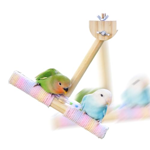 Vogel Sitzstangen Für Käfig, Vogel Baumwollseil Sitzstangen Schaukel Spielzeug, Käfig Kletterzubehör Für Wellensittiche Nymphensittiche Unzertrennliche Finken Conures Vogel Sitzstangen Für Käfig, Vogel Baumwollseil Sitzstangen Schaukel Spielzeug, Käfig Kletterzubehör Für Wellensittiche Nymphensittiche Unzertrennliche Finken Conures von Tioheam