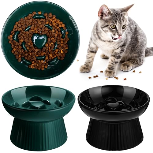 Tioncy 2 Stück Keramik Slow Feeder Erhöhter Katzennapf Katzenfutternapf Erhöhte Katzennäpfe Trockennapf Nassfutter und Wassernapf Leicht zu reinigen Haustiernäpfe Hoher Rand für Katzen Kleine Hunde Tioncy 2 Stück Keramik Slow Feeder Erhöhter Katzennapf Katzenfutternapf Erhöhte Katzennäpfe Trockennapf Nassfutter und Wassernapf Leicht zu reinigen Haustiernäpfe Hoher Rand für Katzen Kleine Hunde von Tioncy
