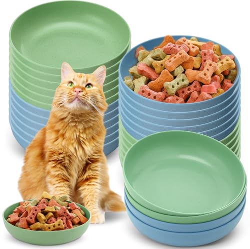 Tioncy 24 Stück Whisker Müdigkeit Relief Katzennapf Flach Katzenfutter Schüssel Breit und Kleiner Teller Breit Streu Nass Futternapf für Frettchen Feral Kurzbeinige Kätzchen 14 cm Weizenstroh (Blau Tioncy 24 Stück Whisker Müdigkeit Relief Katzennapf Flach Katzenfutter Schüssel Breit und Kleiner Teller Breit Streu Nass Futternapf für Frettchen Feral Kurzbeinige Kätzchen 14 cm Weizenstroh (Blau von Tioncy