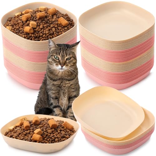 Tioncy Futternapf für Katzen, 14 cm, flach, breiter und kleiner Futternapf für Kätzchen, kurzbeinig, Kätzchen, Frettchen, wilde Kleintiere, Rosa, Beige, 24 Stück Tioncy Futternapf für Katzen, 14 cm, flach, breiter und kleiner Futternapf für Kätzchen, kurzbeinig, Kätzchen, Frettchen, wilde Kleintiere, Rosa, Beige, 24 Stück von Tioncy