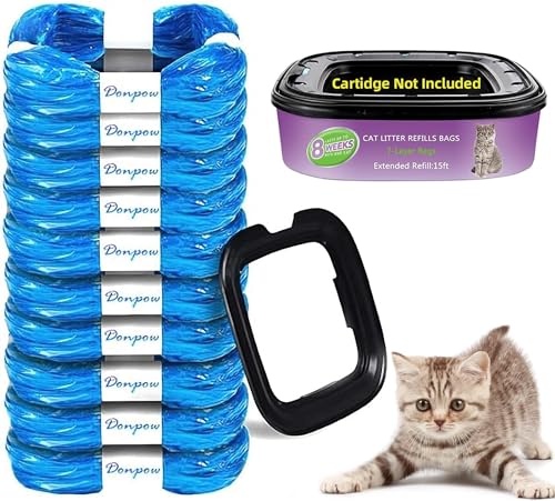 Katzenstreu Nachfüllpackungen, 10 Stück Nachfüllkassetten für Katzenstreu-Entsorgungseimer, Nachfüllkassetten Alternative Kompatibel mit Ihrem Genie Litter Refill und Litterlocker von TiooDre
