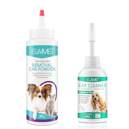 Ohrenpflegeset für Hunde und Katzen, Ohrenkraft- und Ohrreinigungsflüssigkeit Ohrenpflegeset für Hunde und Katzen, Ohrenkraft- und Ohrreinigungsflüssigkeit von Tioueo