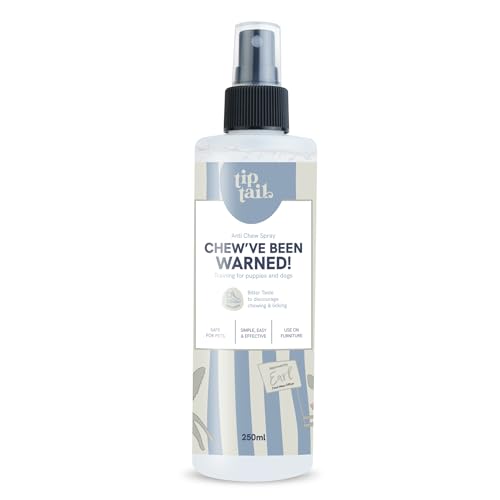 Tip Tail Chew've Been Warned! - Anti Chew Hundetraining Spray, Bittergeschmack gegen zerstörerisches Kauen und Lecken, vegan, geeignet für das Training von Hunden und Welpen ab 8 Wochen (250ml) von Tip Tail