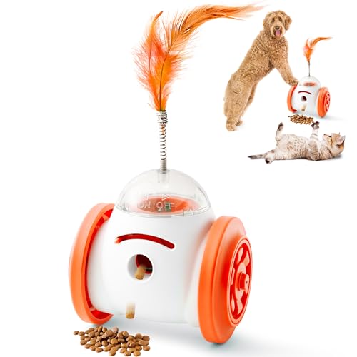 TirEurt Interaktives Hundespielzeug - Futterspender Roboter Tumbler für kleine mittelgroße Hunde Slow Feeder Puzzle Spielzeug mit Leckerli-Spender Langeweile Linderung IQ Training für Welpen Geschenk TirEurt Interaktives Hundespielzeug - Futterspender Roboter Tumbler für kleine mittelgroße Hunde Slow Feeder Puzzle Spielzeug mit Leckerli-Spender Langeweile Linderung IQ Training für Welpen Geschenk von TirEurt