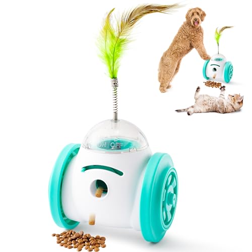 TirEurt Interaktives Hundespielzeug - Futterspender Roboter Tumbler für kleine mittelgroße Hunde Slow Feeder Puzzle Spielzeug mit Leckerli-Spender Langeweile Linderung IQ Training für Welpen Geschenk TirEurt Interaktives Hundespielzeug - Futterspender Roboter Tumbler für kleine mittelgroße Hunde Slow Feeder Puzzle Spielzeug mit Leckerli-Spender Langeweile Linderung IQ Training für Welpen Geschenk von TirEurt