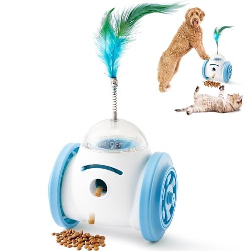 TirEurt Interaktives Hundespielzeug - Futterspender Roboter Tumbler für kleine mittelgroße Hunde Slow Feeder Puzzle Spielzeug mit Leckerli-Spender Langeweile Linderung IQ Training für Welpen Geschenk von TirEurt