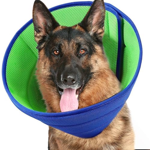 Genesungshalsband für Hunde, weiches Hundekegelhalsband, weiche Kegel nach Operationen, Anti-Biss-Kegelhalsband, verstellbar, atmungsaktiv, Genesungshalsband, leichtes Haustierhalsband für große von Tiryns