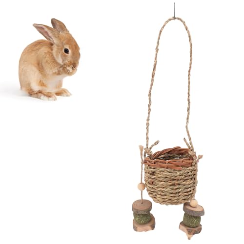 Grasseil Hängekorb, 8,5 x 8,15 x 8,5 cm Kauspielzeug für Kaninchen, kleine Tiere Spielspielzeug Kauspielzeug für Hasen, Kauspielzeug für Haustiere, Zahnknirschspielzeug Grasseil Hängekorb, 8,5 x 8,15 x 8,5 cm Kauspielzeug für Kaninchen, kleine Tiere Spielspielzeug Kauspielzeug für Hasen, Kauspielzeug für Haustiere, Zahnknirschspielzeug von Tissting