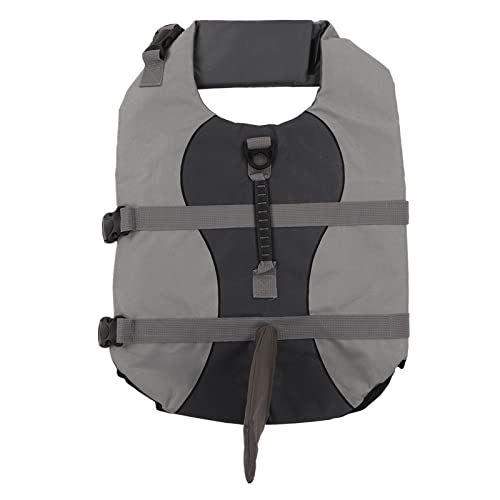 Hundeschwimmweste, Niedliche Hundeschwimmweste für Strand Schwimmen Bootfahren, Einstellbare Sichere Schwimmweste für Haustiere mit Rückengriff D Ringe für Kleine, Mittlere Hunde (L) von Tissting