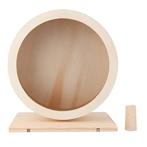 Tissting hölzerne Hamster -Übungsrad, hölzernen Laufrad Stiller Hamster Running Spinners Rad Play Toy Haustier Ruhespielzeug für Rennmäuse Chinchillas (S 3cm / 1,2in) von Tissting