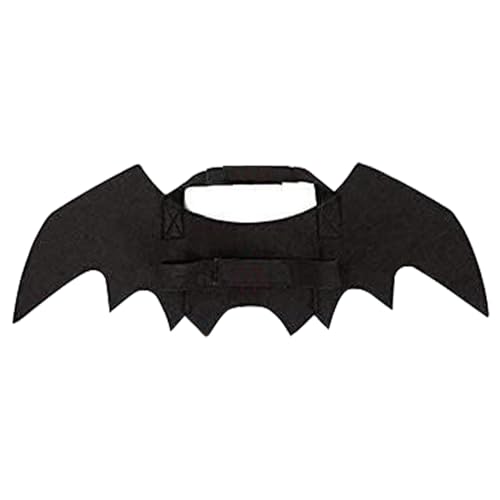 Tisujune Fledermausflügel Für Haustiere | Schwarze Flügel Katzenkostüm Halloween Verkleidung - Haustierbekleidung Für Kleine Hunde Und Welpen Verkleidung Party Festtag Feier Accessoires von Tisujune