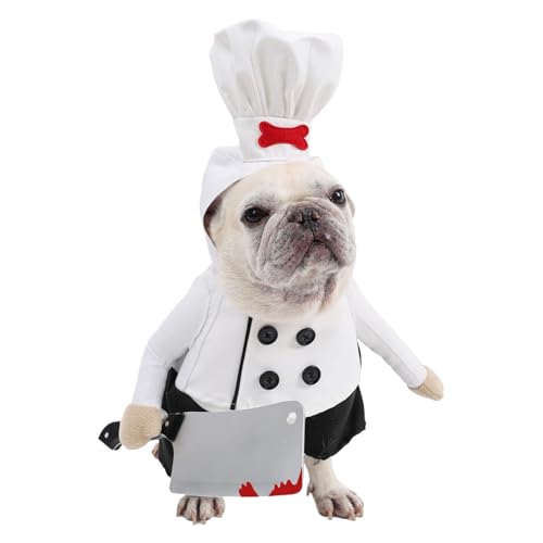 Tisujune Katzenkostüme Für Halloween | Katzenkostüm Kochoutfit,Verstellbare Katzenkostüme Für Kleine Mittelgroße Große Hunde Festlichkeiten Geburtstagspartys von Tisujune