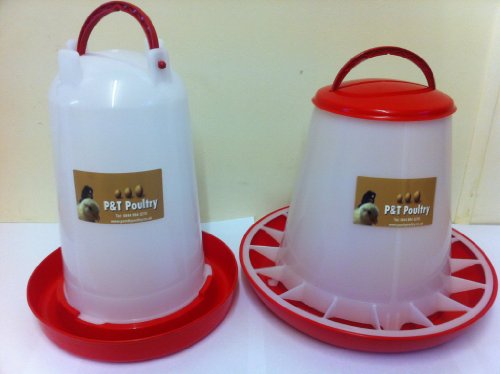 P&T Futter- und Wasserspender-Set für Geflügel, 3 kg und 3 l P&T Futter- und Wasserspender-Set für Geflügel, 3 kg und 3 l von Titan Incubators