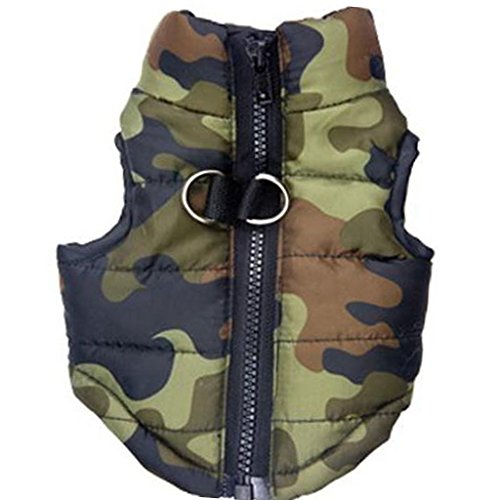 Tiuimk Haustier-Weste, weich, gepolstert, bequem, stilvoll, Größe M, Camouflage Tiuimk Haustier-Weste, weich, gepolstert, bequem, stilvoll, Größe M, Camouflage von Tiuimk