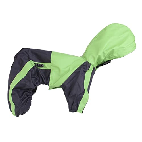 Tiuimk Hunde-Regenmantel, leicht, PU-Leder, für nasses Wetter, Größe S, Grün von Tiuimk