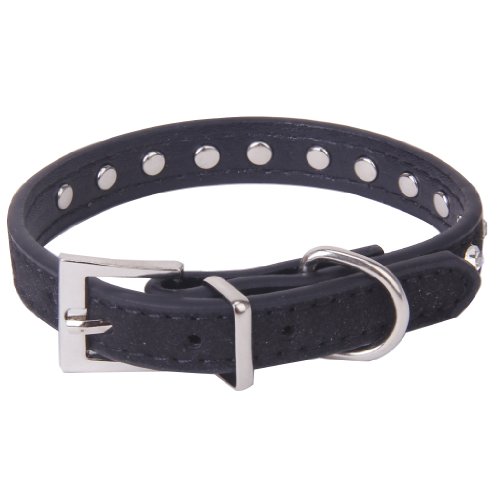 Tiuimk Schwarz XS Kristall Diamant Samt Haustier Halsband - Verstellbare, Sichere Schnalle, Modische Strass Dekoration Tiuimk Schwarz XS Kristall Diamant Samt Haustier Halsband - Verstellbare, Sichere Schnalle, Modische Strass Dekoration von Tiuimk