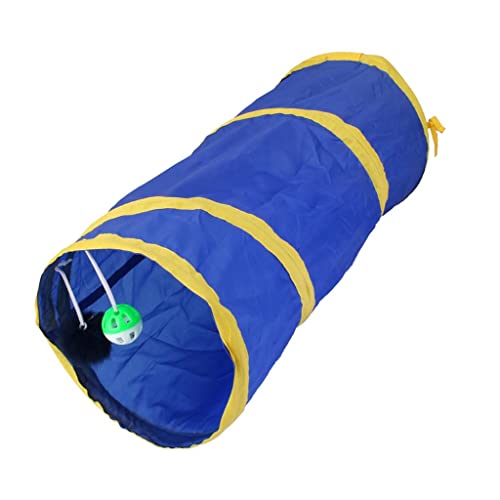 Tiuimk Zusammenklappbarer Katzentunnel – Blau – Interaktives Spielspielzeug für Katzen und kleine Haustiere – Robuste Konstruktion aus Nylon und Metall Tiuimk Zusammenklappbarer Katzentunnel – Blau – Interaktives Spielspielzeug für Katzen und kleine Haustiere – Robuste Konstruktion aus Nylon und Metall von Tiuimk